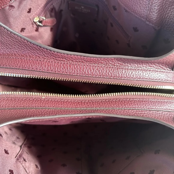 Kate Spade Triple Compartment Shoulder Bag Tote Pebbled Leather - Picture 6 of 6